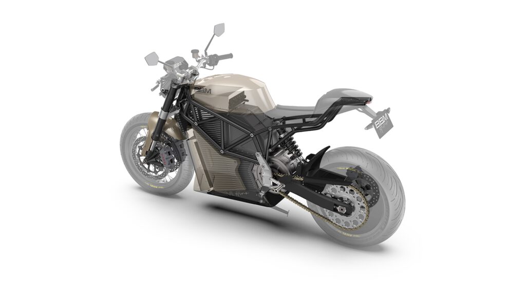 Rahmen und Antriebsstrang in der Hiro Streetfigghter