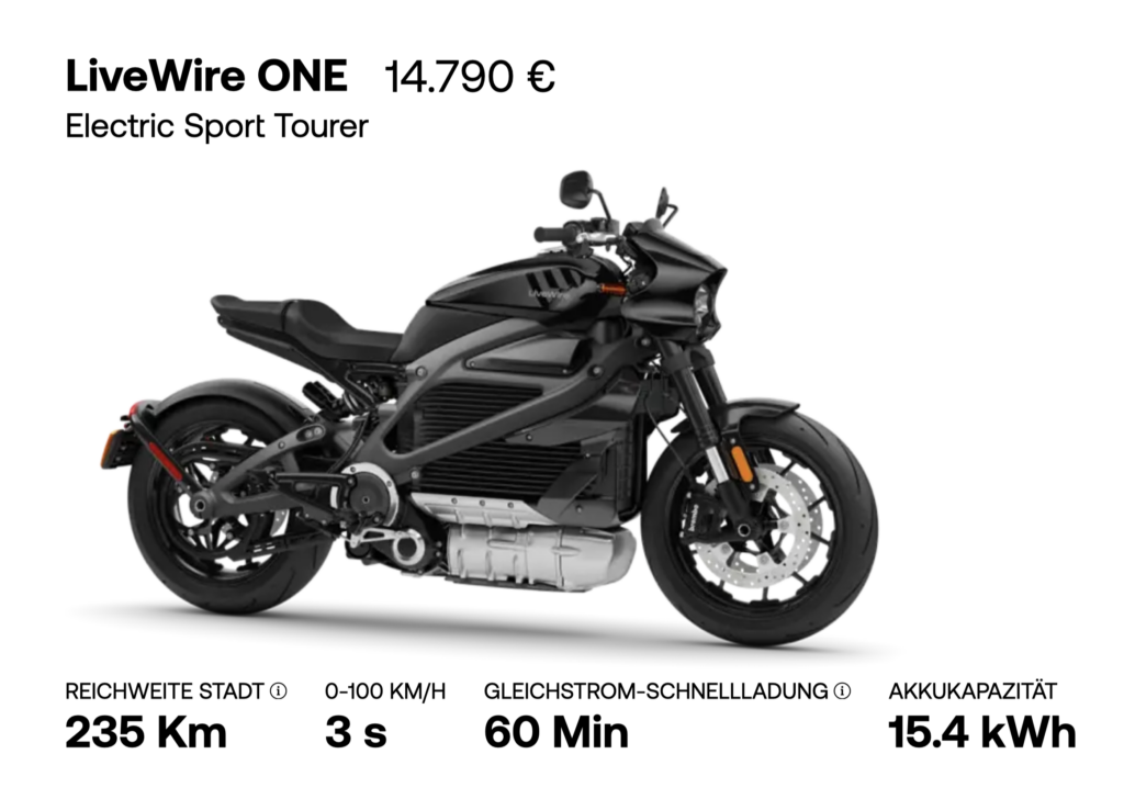 LiveWire ONE Angebot
