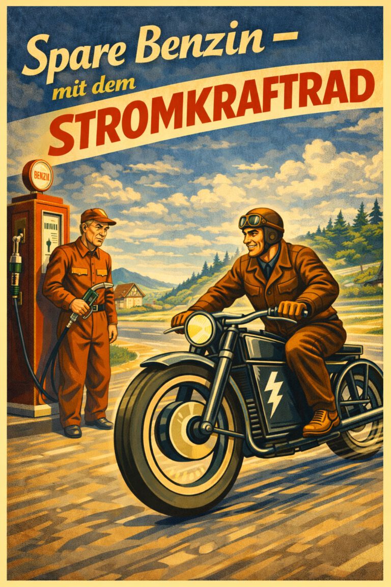 Stromkraftrad spart Benzin