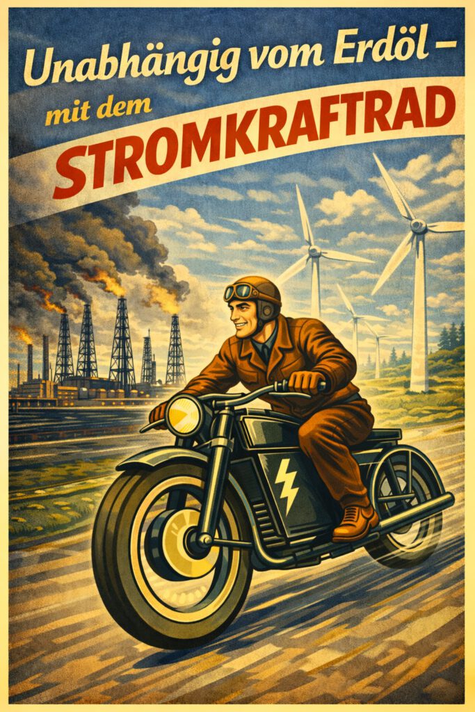 Stromkraftrad unabhängig vom Erdöl
