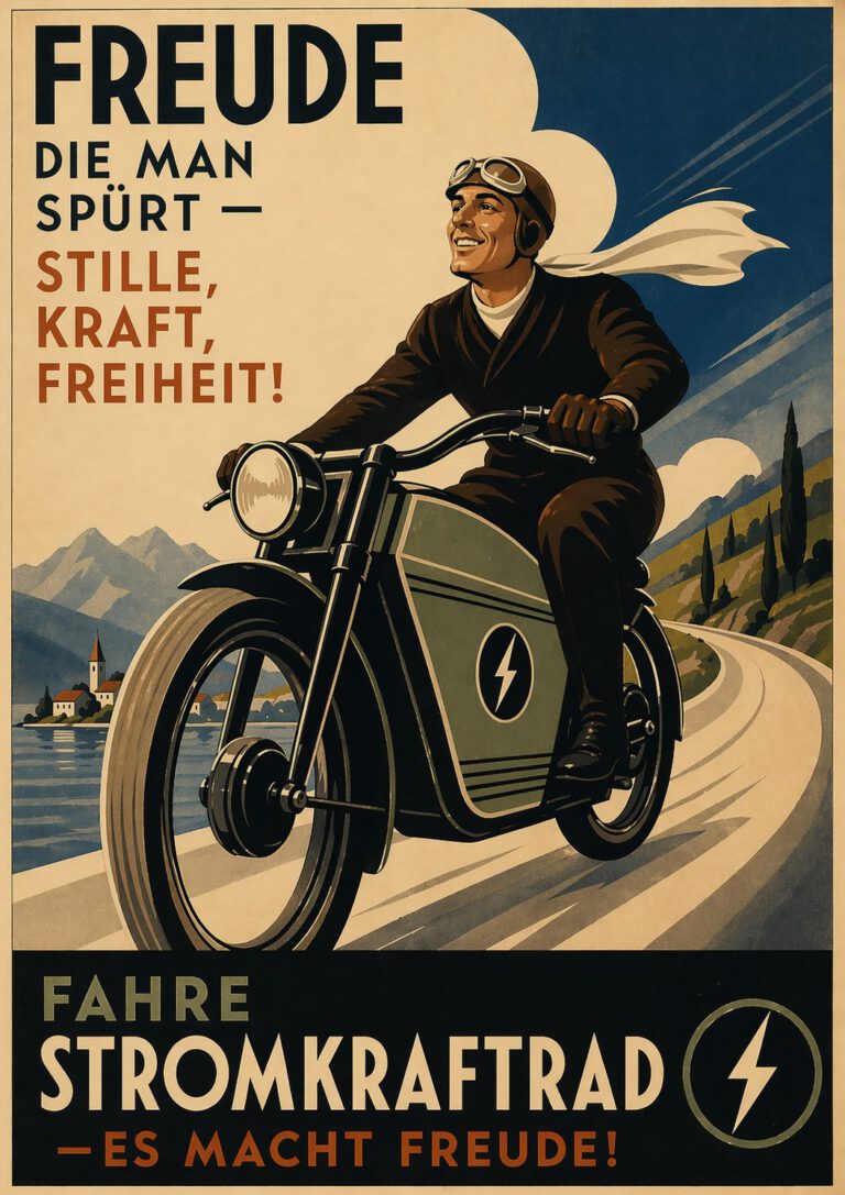 Stromkraftrad Freude