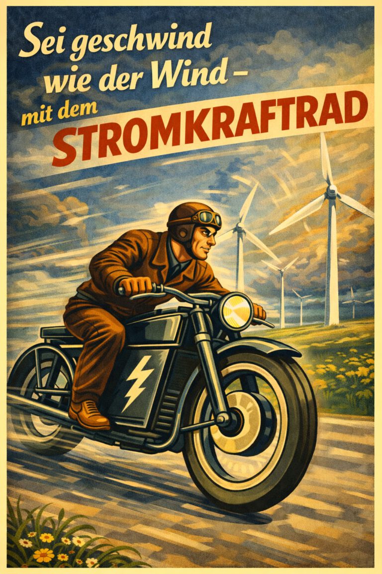 Stromkraftrad geschwind wie der Wind