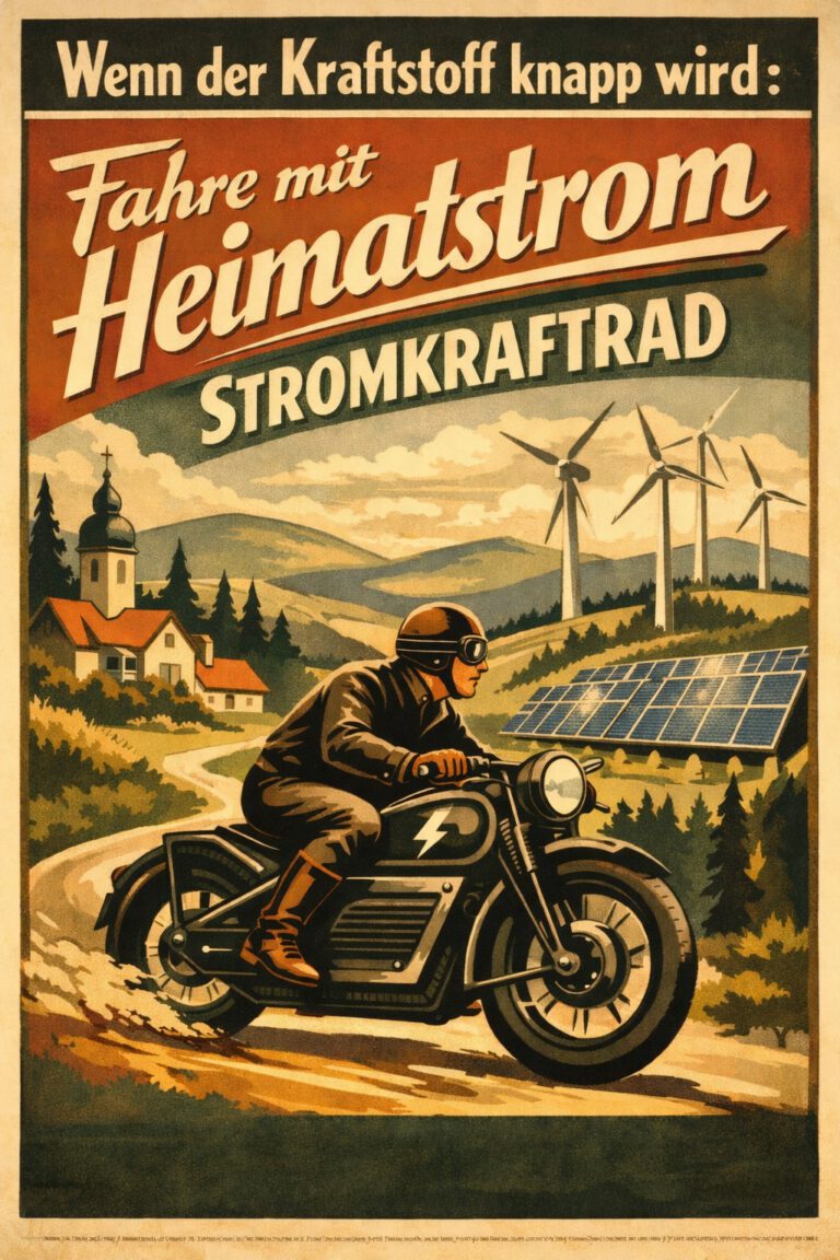 Stromkraftrad Kraftstoffmangel