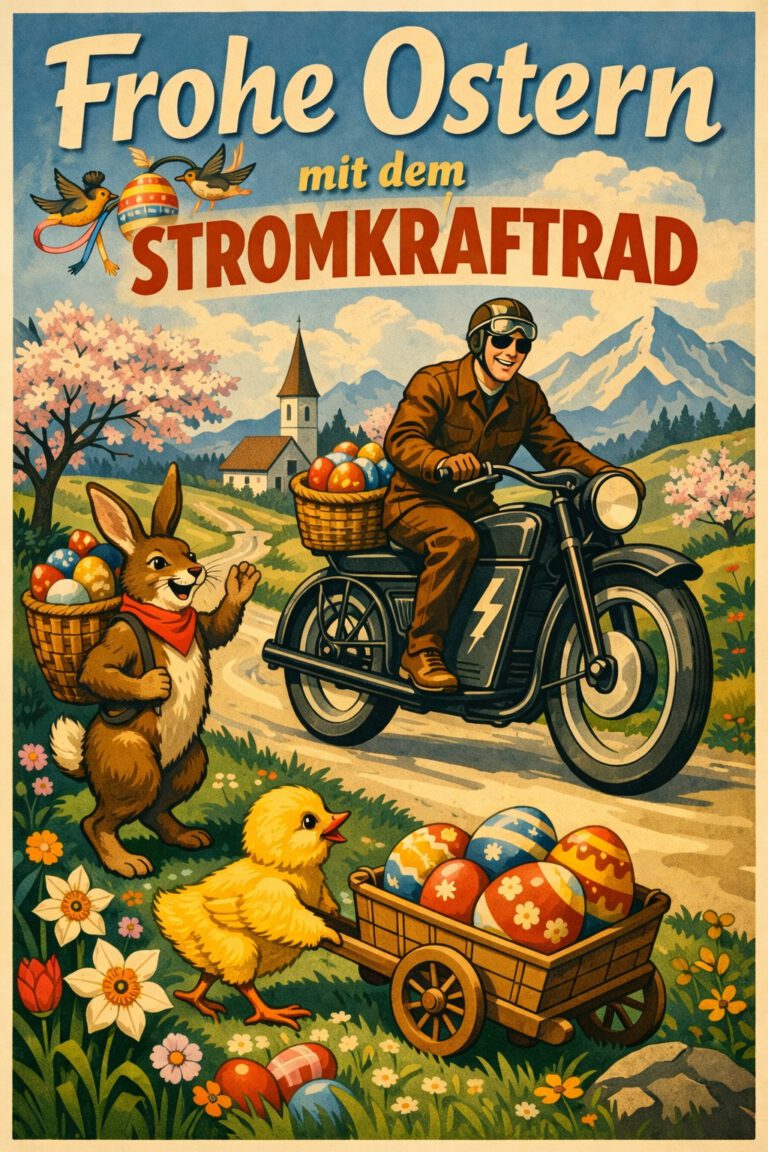 Frohe Ostern Stromkraftrad