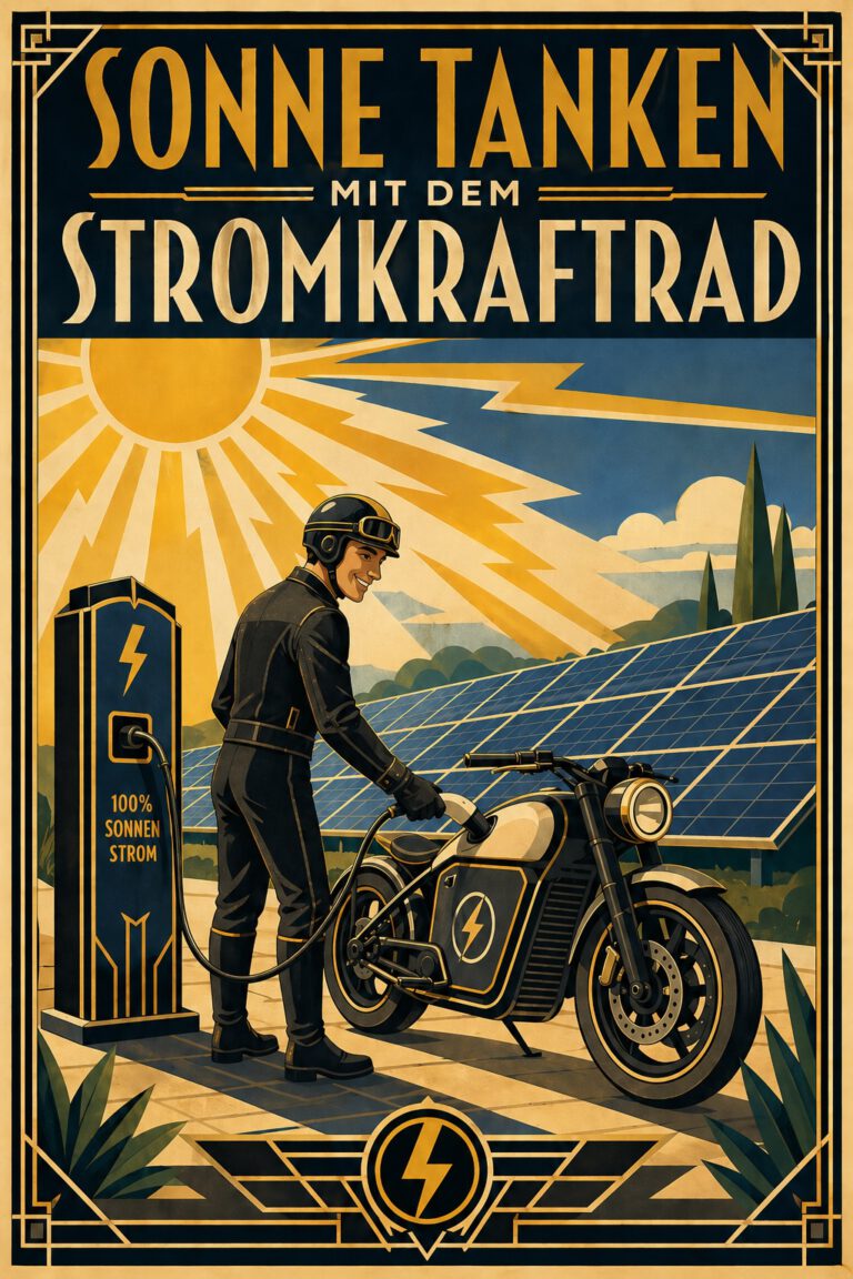 Stromkraftrad Sonne tanken