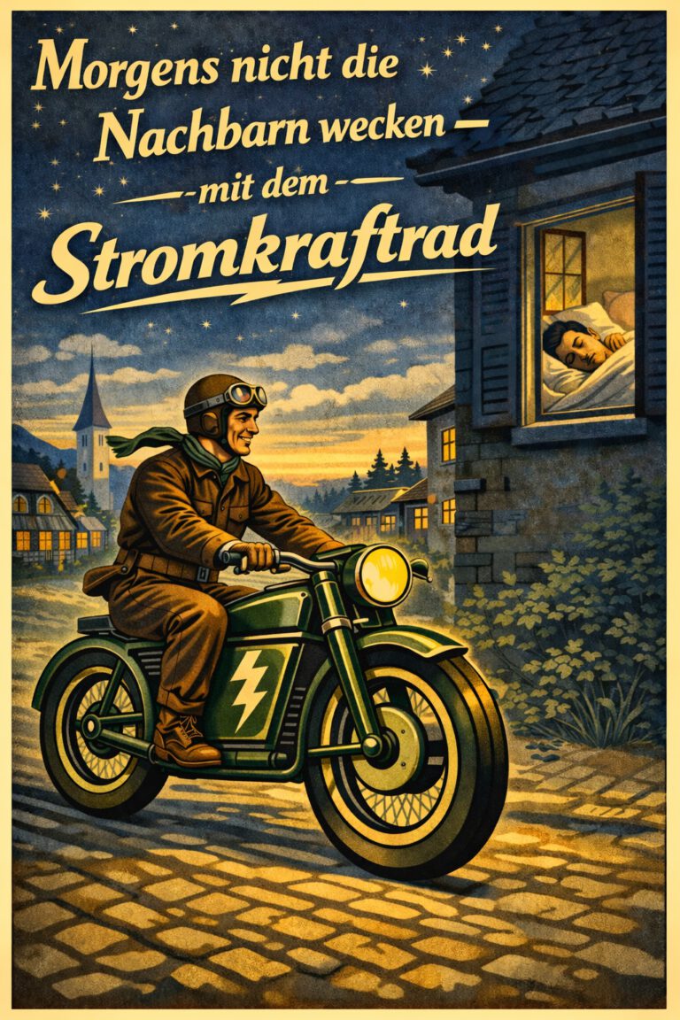 Stromkraftrad weckt morgens nicht den Nachbarn