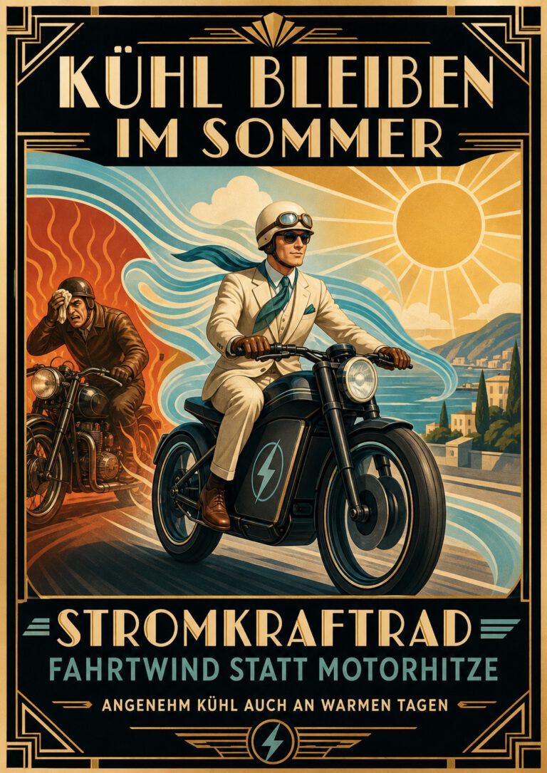 Stromkraftrad Fahrtwind Sommer