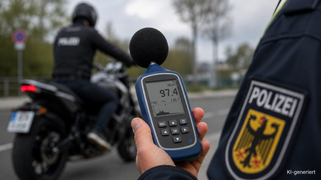 Lärmkontrolle Motorrad