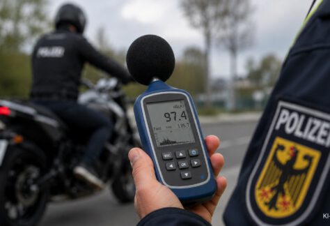 Lärmkontrolle Motorrad